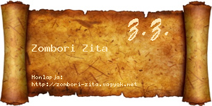 Zombori Zita névjegykártya